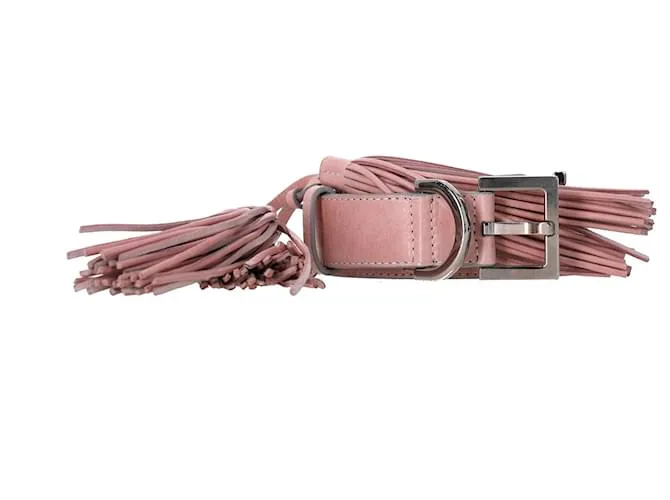 Cintura a doppia fibbia con nappine in pelle rosa Givenchy Marrone