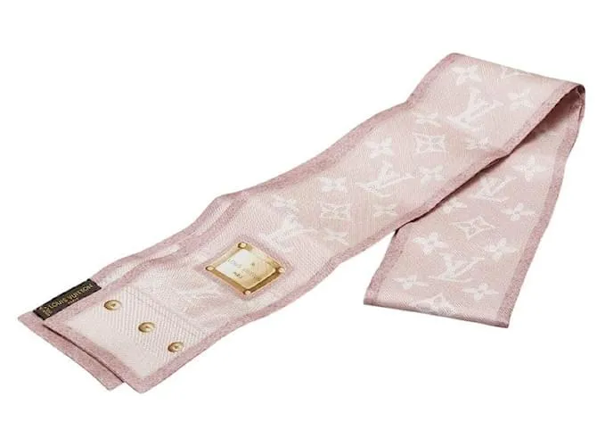 Bandeau in seta Monogram Denim Nuovo di Louis Vuitton Rosa
