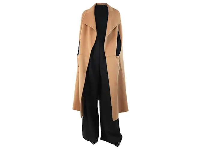 Totême Cappotto in lana e cashmere color cammello - taglia XXS Marrone