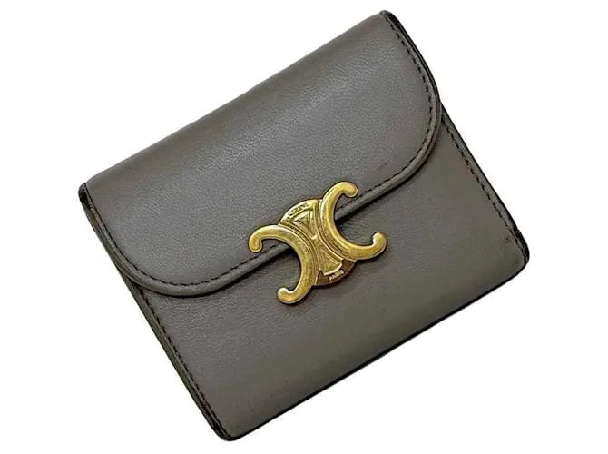 Céline Portafoglio tri-fold Celine beige