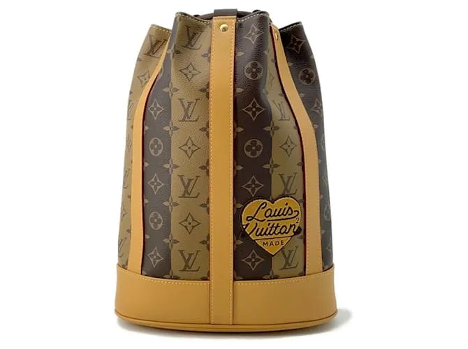 Zaino Randonne Monogram Stripe Louis Vuitton Marrone Nero