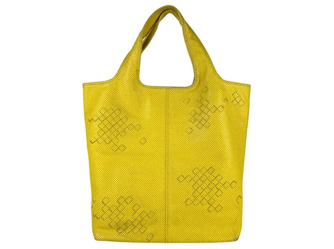 Borsa a mano Intrecciato gialla Bottega Veneta Giallo