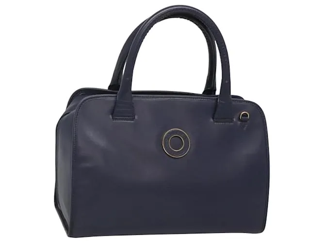 Céline Borsa a mano CELINE in pelle blu oro Auth sw602 D'oro