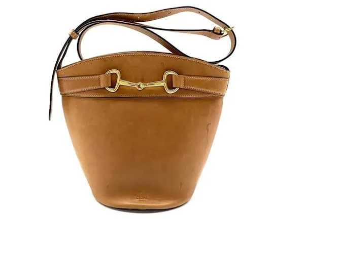 Céline Borsa a secchiello Celine in pelle di vitello Marrone