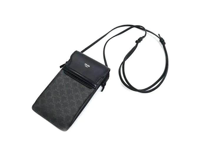 Céline Borsa a spalla Celine Flap Mobile Pouch Nero