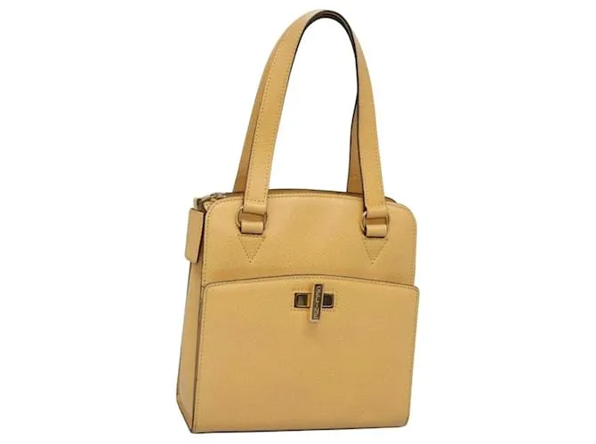Céline Borsa a mano CELINE in pelle giallo oro Auth 123851 D'oro