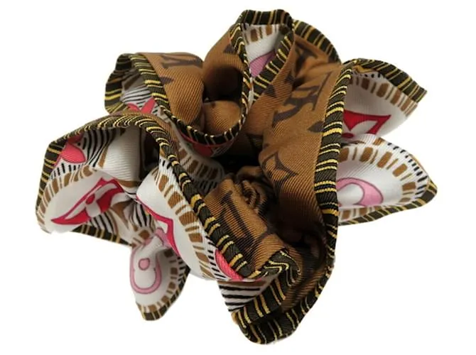 Scrunchie in seta multicolore Louis Vuitton