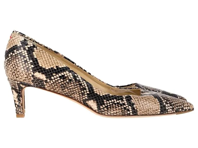 Pumps in pelle con stampa animale e effetto pelle di serpente Aeyde Stampa python
