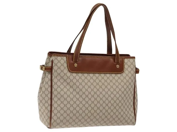 Céline Borsa a mano in tela Macadam CELINE beige e oro Auth bs25456 D'oro