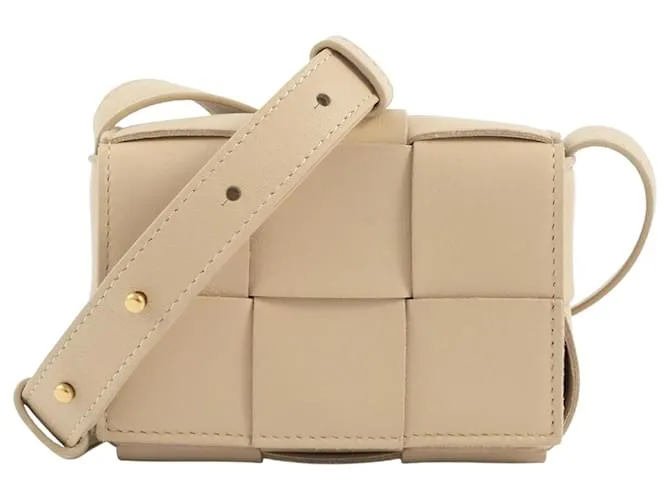 Borsa a Spalla Candy Cassette di Bottega Veneta Beige
