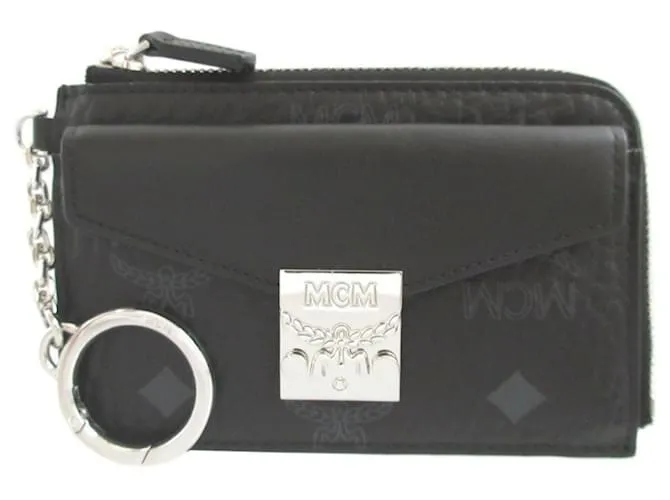 Portacarte in PVC nero MCM