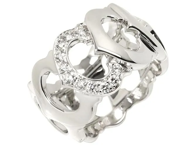Anello Cartier C Deux #48 in oro bianco 18K