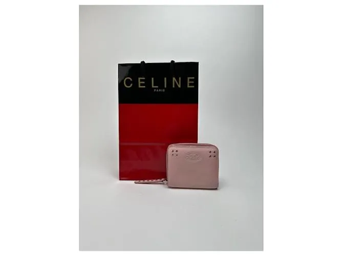 Céline Portafoglio in pelle vintage Celine Paris rosa