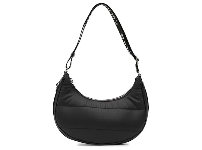 Céline Borsa a Spalla Ava in Nylon Nero Celine