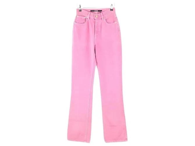 Jacquemus Jeans dritti in cotone rosa