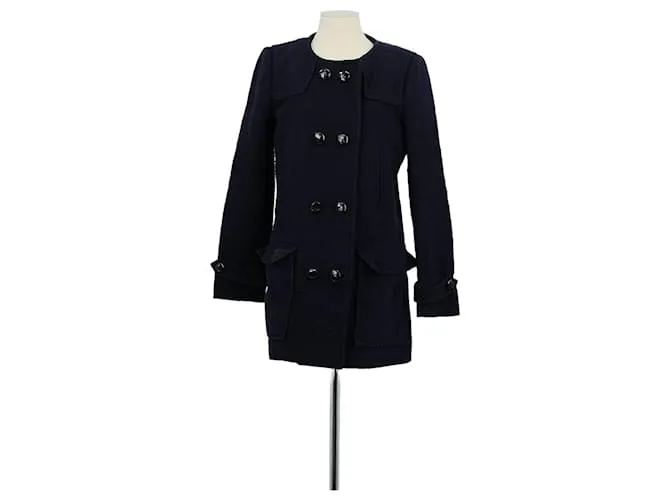 Isabel Marant Cappotto in lana blu navy