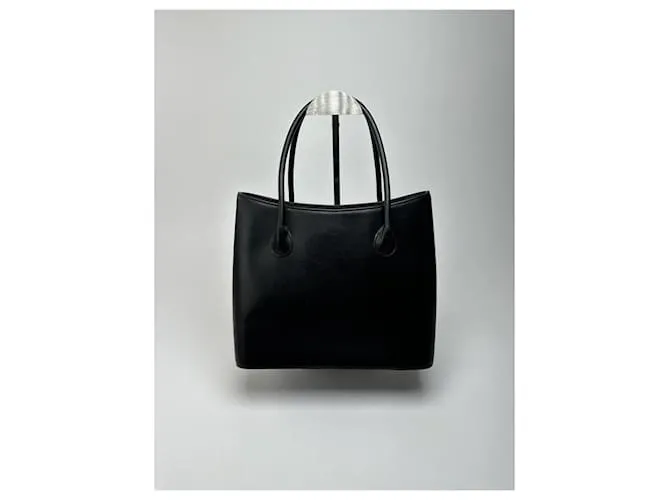Borsa in pelle vintage Issey Miyake nera Nero