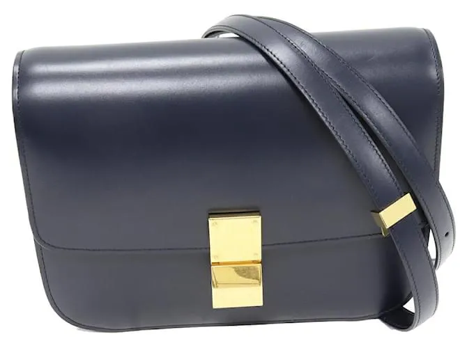Céline Borsa a spalla 2 in 1 Celine Classic Box Calf Blu