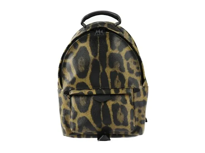 Zaino Palm Springs PM di Louis Vuitton Marrone Nero Stampa leopardo