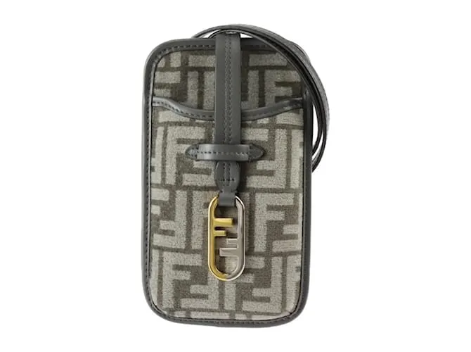 Zucca Borsa a spalla Fendi Phone Pouch Orlock Marrone