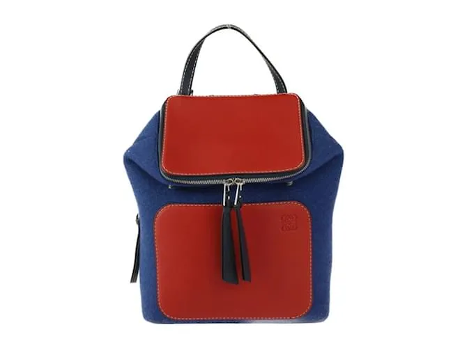 Zaino Goya Piccolo di Loewe Rosso Blu Blu navy