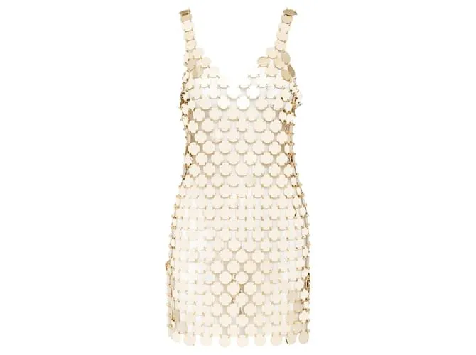 Abito DIY in Disco Rhodoid di Paco Rabanne D'oro