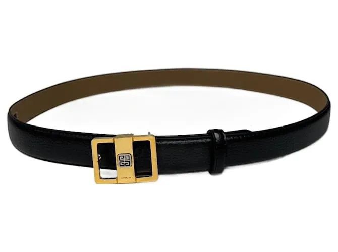 Cintura in pelle vintage Givenchy nera Nero