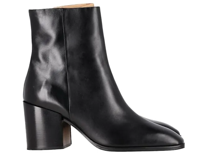 Stivaletti con tacco a blocco Leandra Aeyde in pelle nera Nero