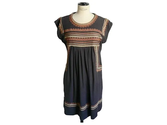 ISABEL MARANT ETOILE Abito di seta marrone T42 Ottime condizioni Marrone scuro