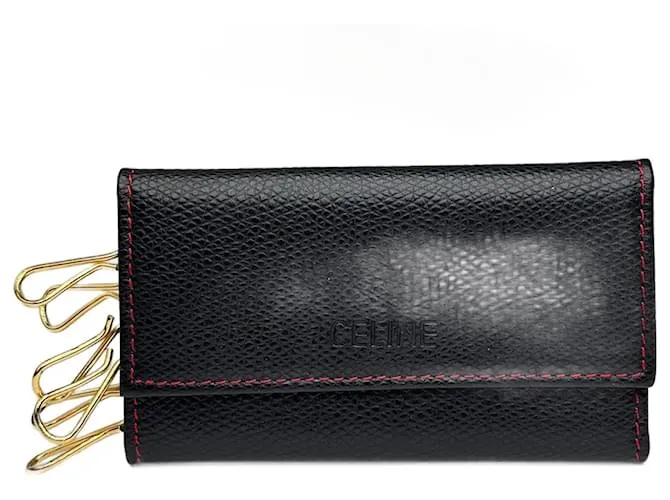 Céline Portachiavi vintage Givenchy in pelle blu navy e rosso