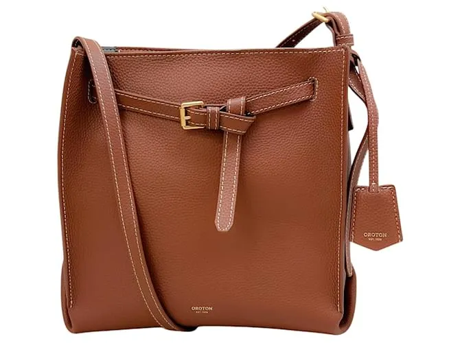 Autre Marque Borsa a secchiello Margot in pelle tan Oroton Marrone