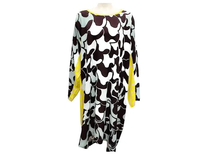 Abito midi a stampe miste Dries Van Noten Multicolore