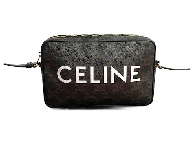 Céline Borsa a spalla in pelle Celine Triomphe Nero