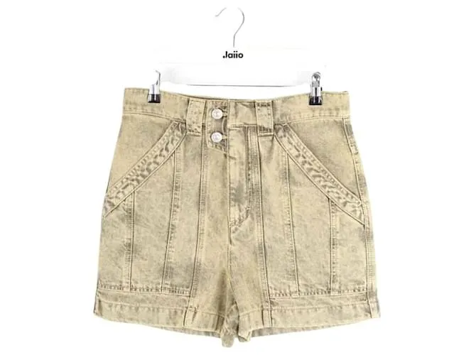 Isabel Marant Etoile Pantaloni corti in cotone giallo