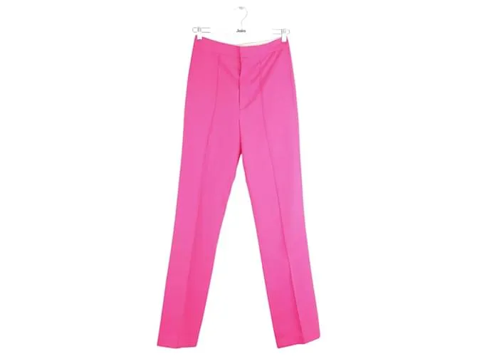 Isabel Marant Pantaloni dritti in cotone rosa