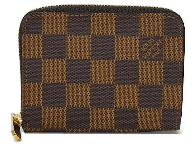 Zippy Portafoglio Louis Vuitton Damier Ebene Marrone