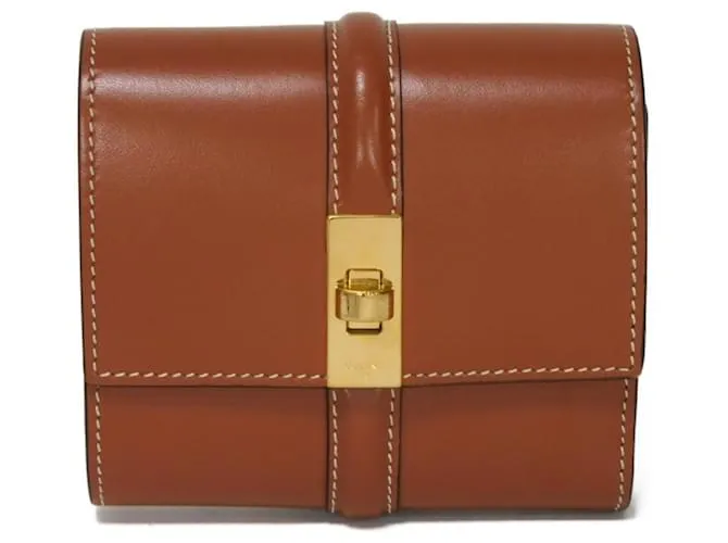 Céline Portafoglio Trifold Celine Small Marrone