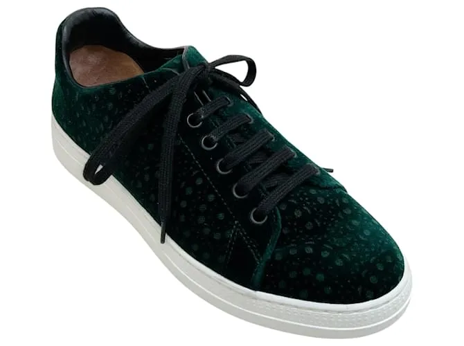 Alaïa Sneakers in velluto perforato Alaia Green Verde