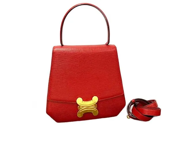 Céline Borsa a mano 2 in 1 in pelle Celine Triomphe Rosso