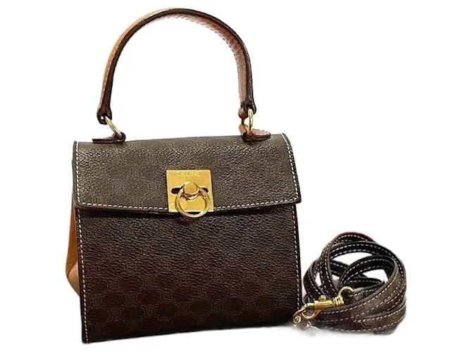 Céline Borsa 2 in 1 Celine Macadam Blazon Marrone