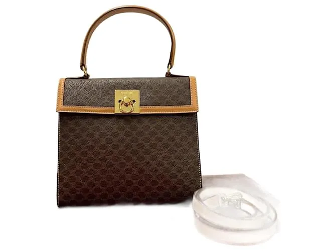 Céline Borsa 2 in 1 Celine Macadam Blazon Metallico Bronzo