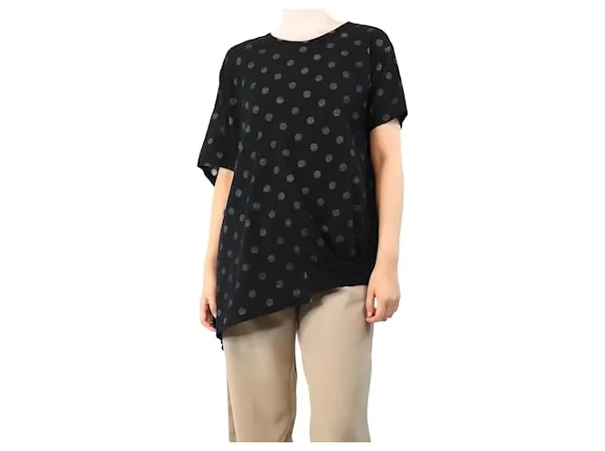 Y'S Top a pois neri - taglia UK 10 Nero