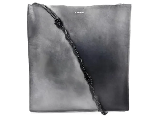 Borsa a spalla in pelle Tangle Jil Sander Nero