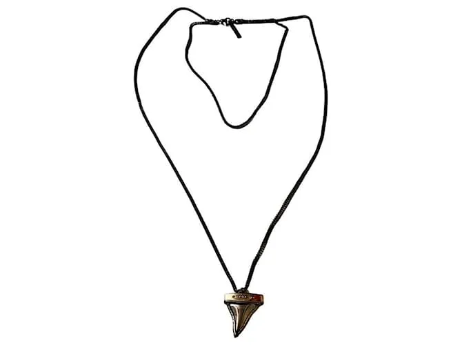 Collana pendente a catena a due livelli con squalo Givenchy Riccardo Tisci autentica Silver hardware