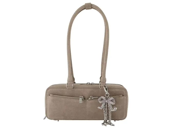 Baguette con borsa a spalla charmosa - SELF PORTRAIT - Pelle - Grigio