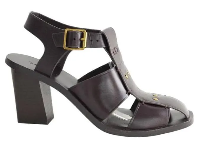 Soeur Tacchi in pelle marrone