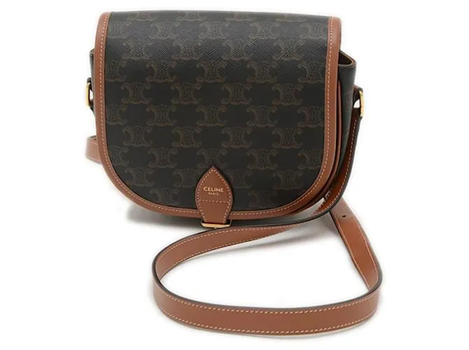 Céline Borsa a Spalla Folco Medium Triomphe di Celine Marrone