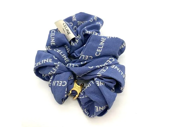 Céline Scrunchie in seta Celine Triomphe in blu