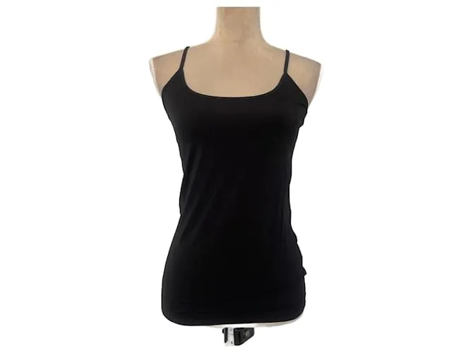 Top nero con spalline Jil Sander