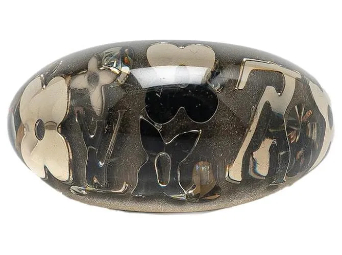 Anello in resina marrone con inclusione di cristallo Louis Vuitton Marrone scuro